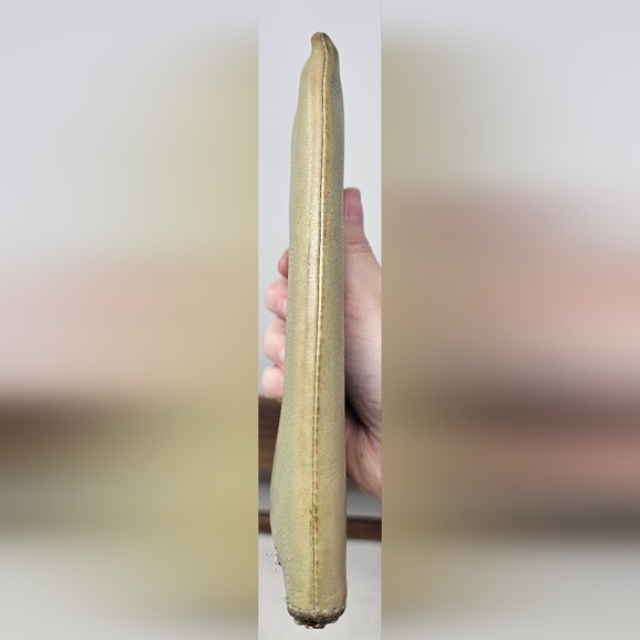 FOSSIL Zip Around Green Leather Clutch Wallet Wrist Strap - Picture 6 of 16